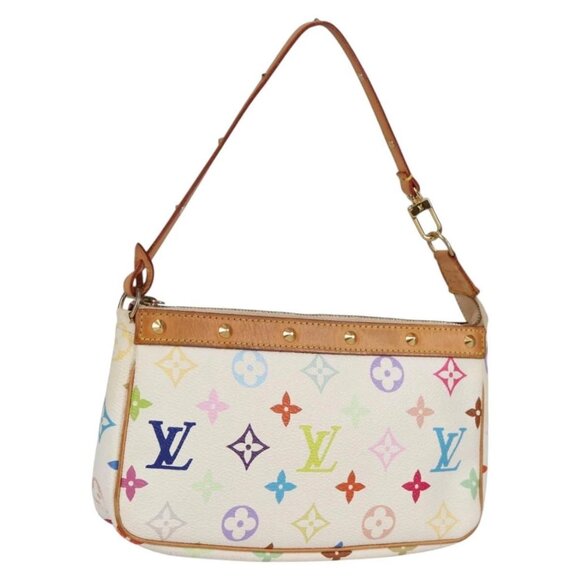 LOUIS VUITTON Monogram Multicolor Pochette Pouch White M92649 LV Auth 139900V - Picture 2 of 16